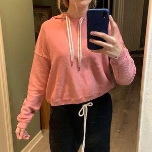 Aerie Women Pink Pullover Hoodie
